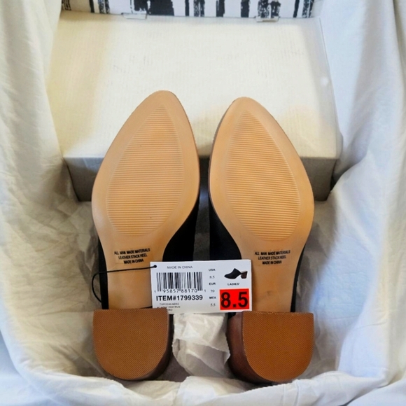 DOLCE VITA Women's New In Box Nero Black & Brown Leather Heel Mules Size 8.5 - Picture 14 of 15